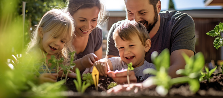 family-gardening-together-1 Family gardening together as part of a recovery plan