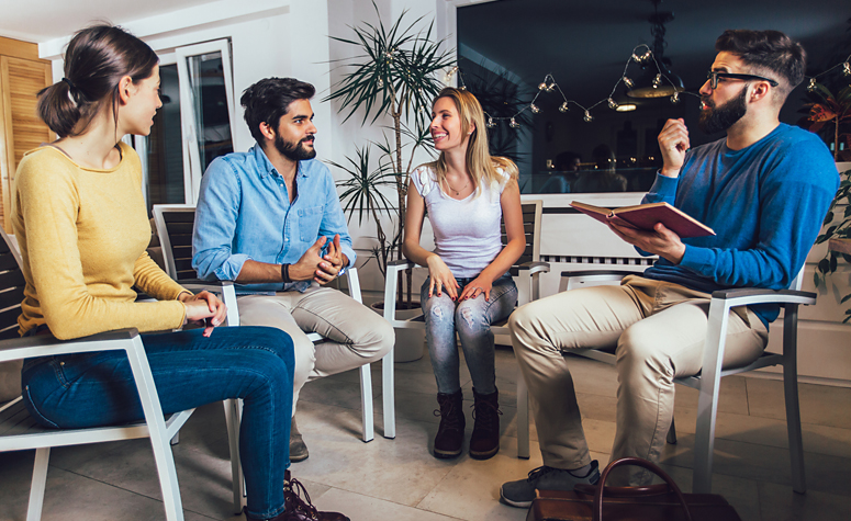 Group sessions of patients participating in dialectical behavioural therapy