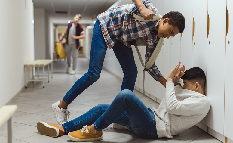 Teenager with conduct disorder bullying another student