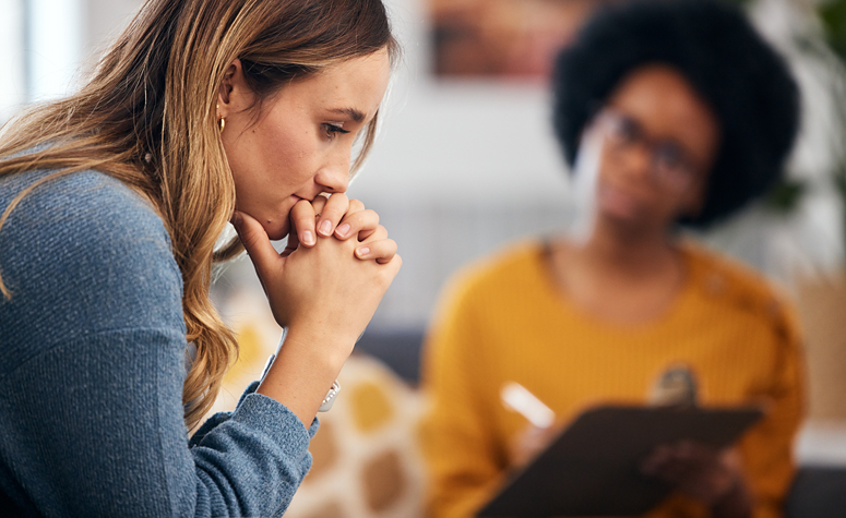 Women going through the admissions process for inpatient alcohol addiction treatment